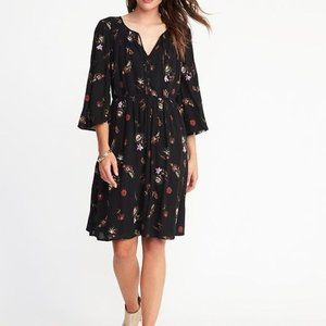 Old Navy Floral Boho Peasant Dress - XL